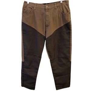 RedHead Men's Heavy Canvas Utility Work Pants 34x32 Brown Reinforced Double Knee